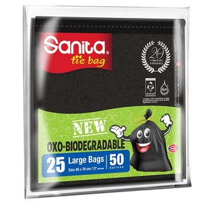 Sanita Tie Bag Biodegradable - 50 Gallon