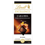 لوح شوكولاتة داكنة إيكسلنس بنكهة الكراميل والملح البحر من ليندت