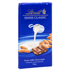 Lindt Swiss Classic Roasted Almonds Milk Chocolate Bar