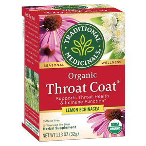 Traditional Medicinals Organic Throat Coat Lemon Echinacea Tea