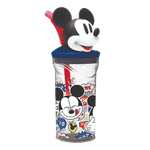 Stor Mickey Mouse 3D Figurine Water Bottle With Straw