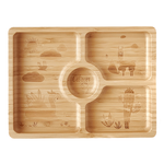 صحن خيزران للأطفال بقاعدة شفط مع ملعقة من سيترون