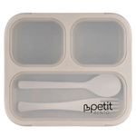 Petit Bento 3 Compartments Medium Size With Fork & Spoon Lunch Box