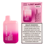 JDI Lost Mary 2 mg Blueberry & Sour Raspberry Disposable Vape