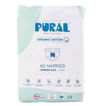 Pural Pure & Natural Medium Allergy Friendly Organic Cotton Nappies