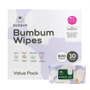 BumBum Organic Bamboo & Aloe Vera Wipes
