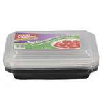 Food Storage Black Lid Microwaveable Container