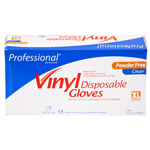 Professional Vinyl Disposable Gloves - X-Large