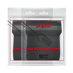 Papco Black Plastic Forks