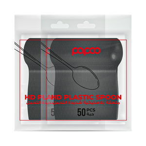 Papco Black Plastic Spoons