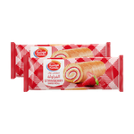 Fuchsia Strawberry Swiss Roll