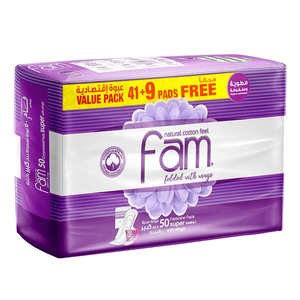 Fam Super Sanitary Pads With Wings