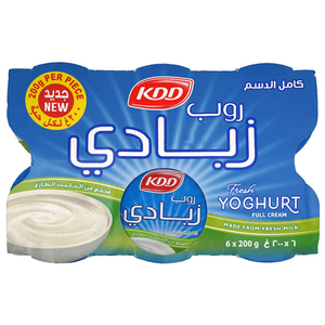 زبادي كامل الدسم من كي دي دي