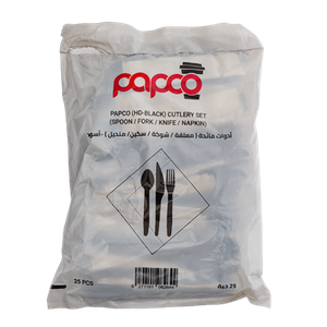 Papco Cutlery Set - Black