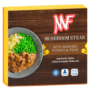 MF Mushroom Steak with Mashed Potato & Peas