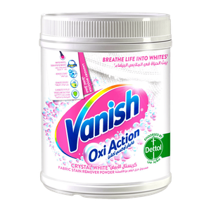 مسحوق أوكسي أكشن كريستال وايت لإزالة بقع الأقمشة من فانيش
