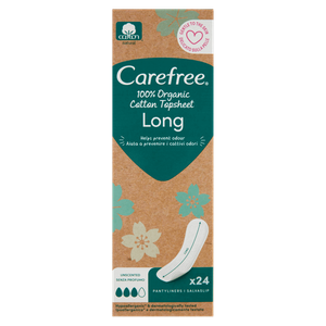 Carefree Long Organic Cotton Pantyliners