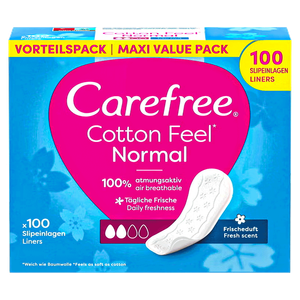 Carefree Cotton Feel Normal Fresh Scented Pantyliners
