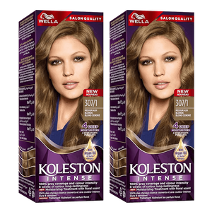 Wella Koleston Medium Ash Blonde Hair Color Creme - No. 307/1 X 2 - 35% OFF