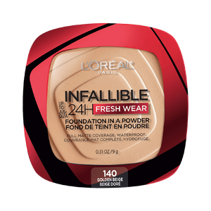 بودرة كريم أساس إينفاييبل فريش وير بدرجة جولدن بيج من لوريال - رقم 140