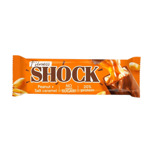 Fitness Shock No Sugar Peanut & Salted Caramel Protein Bar