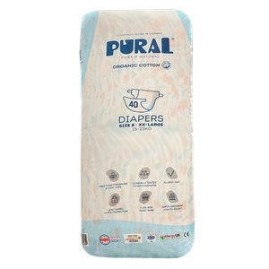 Pural Pure & Natural Organic Cotton 2X-Large Diapers - (15-23 kg)