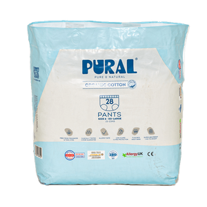 Pural Pure & Natural Organic Cotton 2X-Large Pull Up Diapers - (15-23 kg)