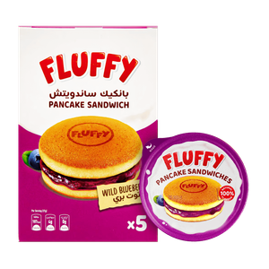 Fluffy Wild Blueberry Pancake Sandwich