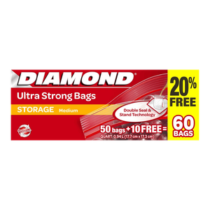 Diamond Zipper Storage Bags - Medium