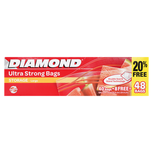 Diamond Zipper Storage Bags - Large