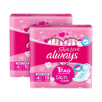 Always Skin Love Maxi Thick Large Pads With Wings