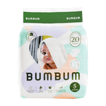 BumBum Size 5 Organic Bamboo Diapers - (12-18 kg)