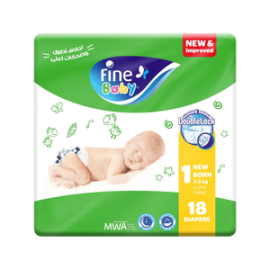 Fine Baby Size 1 Newborn Diapers - (2-5 kg)