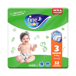 Fine Baby Size 3 Double Lock Medium Diapers - (4-9 kg)