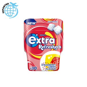 علكة بالفراولة والنعناع خالية من السكر من اكسترا