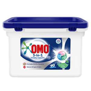 Omo 3 In 1 Eucalyptus Scent Laundry Capsules