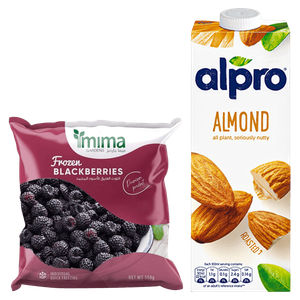 Alpro Roasted Almond Drink & Agrilife Frozen Mango Smoothie