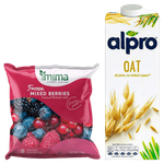 Alpro Unsweetened Oat Drink & Agrilife Frozen Mixed Berries Smoothie