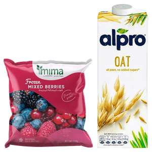 Alpro Unsweetened Oat Drink & Agrilife Frozen Mixed Berries Smoothie