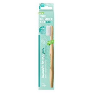 The Humble Co. Humble Brush Pro With Interdental Bristles Bamboo Adult Toothbrush