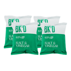 رقائق بطاطس بالملح والخل مخبوزة في الفرن بدهون أقل بنسبة 65% من بيكد