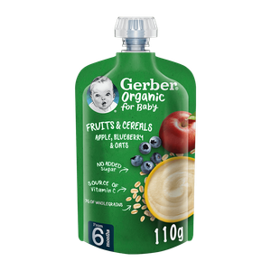 Gerber Apple With Blueberry & Oats Baby Food - (From 6 Months)