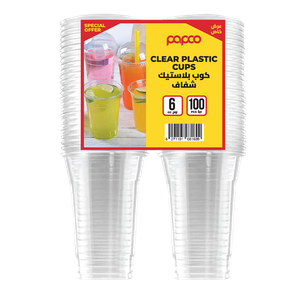Papco Clear Rectangular Plastic Cups
