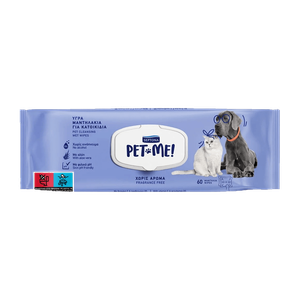 Septona Pet Me! Fragrance Free Pet Cleansing Wet Wipes