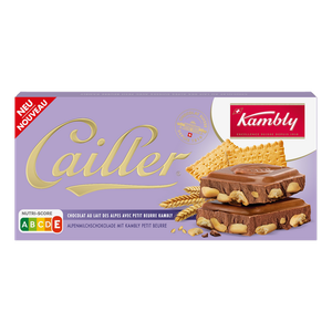 Cailler Milk Chocolate From The Swiss Alps With Kambly Biscuit