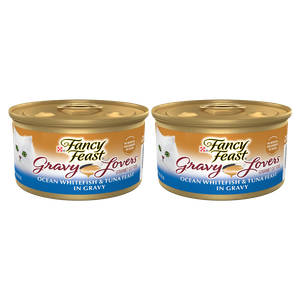 Fancy Feast White Ocean Fish & Tuna In Gravy Cat Food