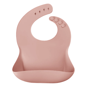 Minikoioi Pinky Pink Basics Silicone Bib - (6 Months - 4 Years)