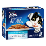 Felix Adult Doubly Delicious Fish Selection In Jelly Wet Cat Food