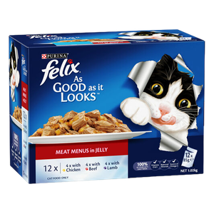 Felix Adult Meat Menus In Jelly Wet Cat Food