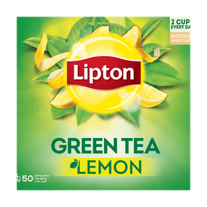 أكياس الشاي الأخضر بالليمون من ليبتون